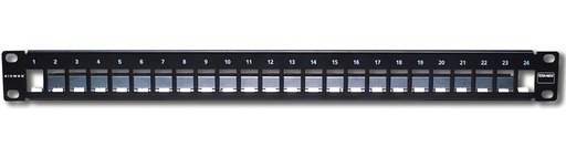 [WIR2954] Patch panel tera-max blindado de 24 puertos, modular, plano, color negro, 1ur