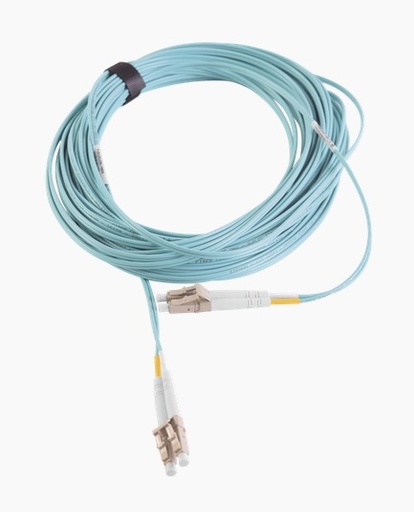 [WIR2963] Jumper de fibra óptica multimodo 50/125 xglo om3, lc-lc duplex, ofnr, color aqua, 7 metros