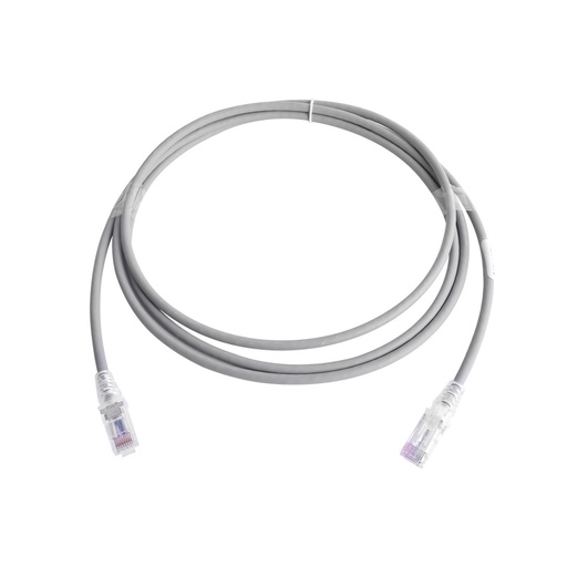 [NET4812] Patch cord mc6 modular cat6 utp, cm/ls0h, 7ft, color gris, versión bulk (sin empaque individual)