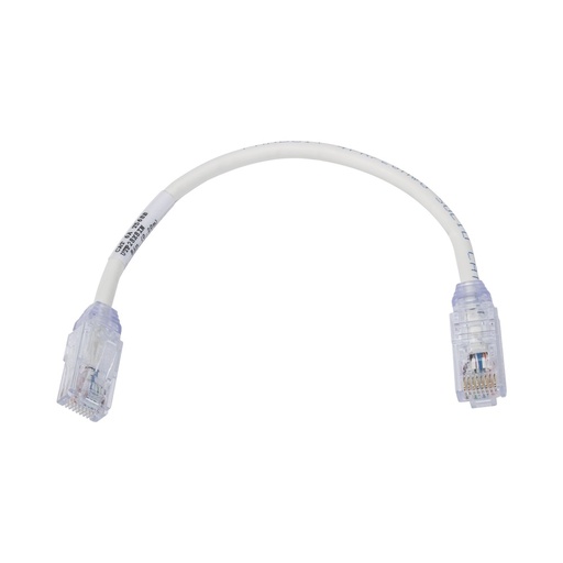 [NET4813] Cable de Parcheo UTP Cat6a diámetro reducido (28 awg), cm/lszh Color Blanco mate 20.3cm