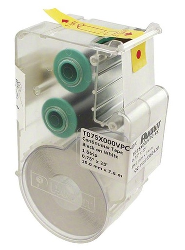 [WIR3058] Cinta Panduit Negro Sobre Blanco 1.27cm x 7.6m