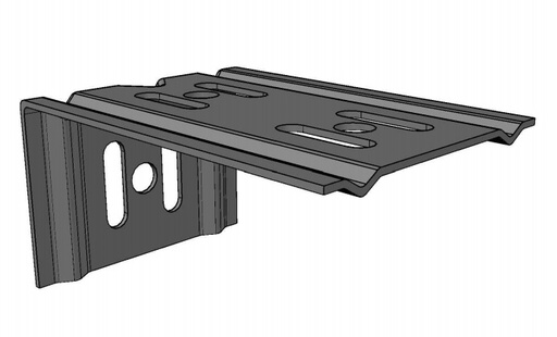 [WIR3080] Ménsula económica mallafils, para montaje en pared, para anchos de charola de 100 mm, con acabado electrozinc