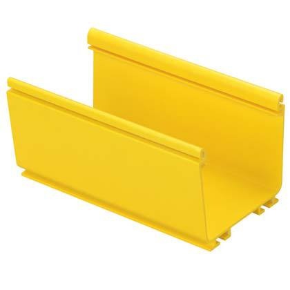 [WIR3084] Canaleta fiberrunner™ 4x4, de pvc rígido, color amarillo, 1.8 m de largo