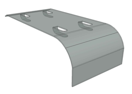 [WIR3089]  bajada para cable de 100 mm de ancho, con baño de pintura epóxica en color negro