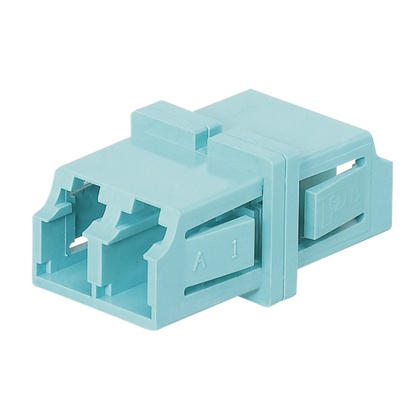 [WIR3097] Módulo acoplador lc duplex, para fibra multimodo, color aqua