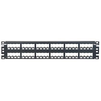 [WIR3114] Panel de parcheo modular mini-com (sin conectores), plano, totalmente blindado, de 48 puertos, 2ur