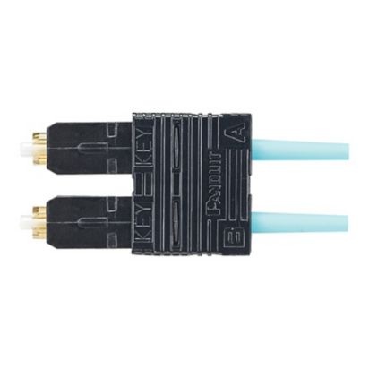 [WIR3119] Conector de fibra óptica sc duplex opticam, multimodo 50/125 om3/om4, pre-pulido, color aqua