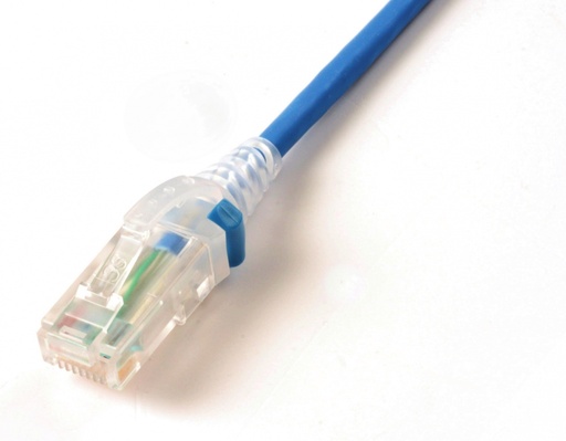 [NET4859] Patch cord mc6 modular cat6 utp, cm/ls0h, 3ft, color violeta, diámetro reducido (28awg), versión bulk (sin empaque individual)