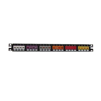 [WIR3153] Panel de parcheo modular mini-com (sin conectores), plano de instalación al ras, sin blindaje, de 24 puertos, 1ur