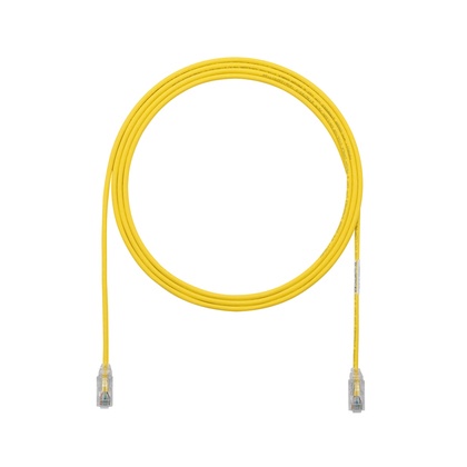 [NET4867] Cable de parcheo tx6, utp cat6, diámetro reducido (28awg), color amarillo, 7ft 