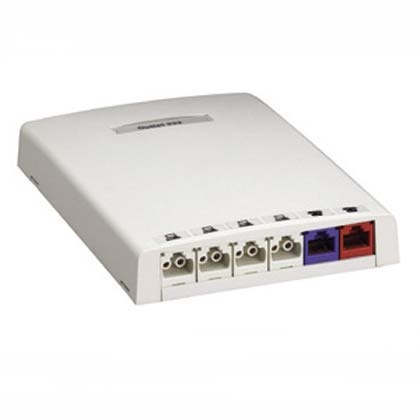 [WIR3157] Caja de montaje en superficie, con accesorio para resguardo de fibra óptica, para 6 módulos mini-com, color blanco mate