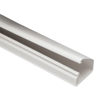 [WIR3162] Canaleta ld10 de pvc rígido, con cinta adhesiva para instalación sin herramientas, de 38.4 x 24 x 1828.8 mm, color blanco