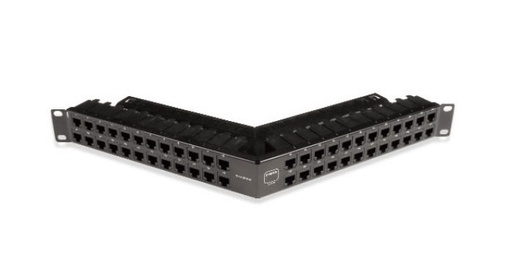 [NET4884] Patch panel z-max categoría 6a, blindado, de 48 puertos, angulado, 1ur