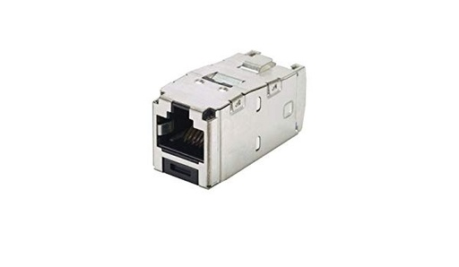 [WIR3207] Conector jack rj45 blindado, estilo tg, mini-com, categoría 6, de 8 posiciones y 8 cables, color negro