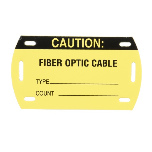 [WIR3223] Kit de 5 etiquetas autolaminadas para fibra óptica, para uso interior/exterior, dimensiones de 90.42 x 52.32 mm, color negro con