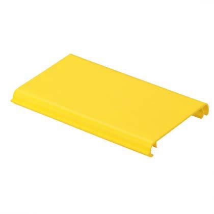 [WIR3324] Tapa con bisagra a presión para canaleta fiberrunner™ fr4x4yl6, de pvc rígido, color amarillo, 1.8 m de largo