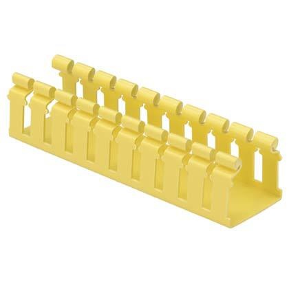 [WIR3374] Canaleta ranurada de pvc sin tapa, tipo h (tapa abisagrada), 2 in de ancho, 2 in de alto y 1828.8 mm de largo, color amarillo