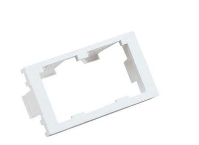 [WIR3441] Inserto plano de 1/3, espacio para dos módulos mini-com®, color blanco mate