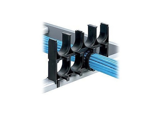 [WIR3449] Espaciador de cables de nylon 6.6, con 4 espacios de 1.25 in (31.8 mm) de diámetro, color negro