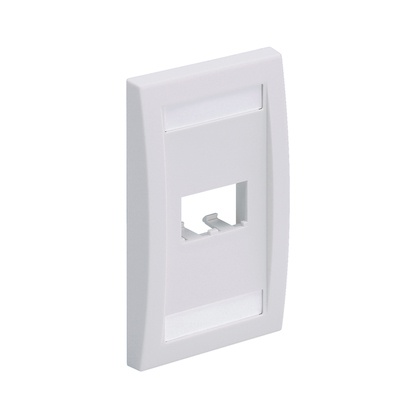 [WIR3617] Placa de pared vertical ejecutiva, salida de 2 puertos mini-com, con espacios para etiquetas, color negro
