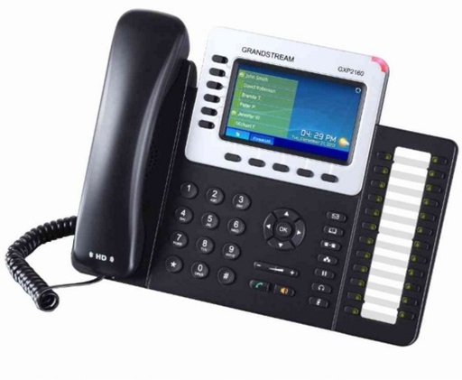 [TEL460] Teléfono IP con Pantalla 4.3" Grandstream GXP-2160 6 Lineas Altavoz Negro