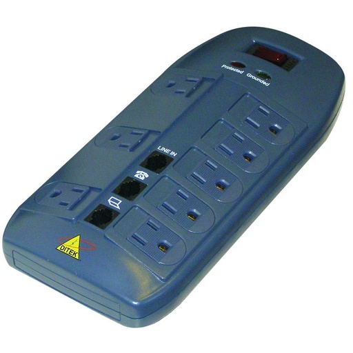 [SEC8595] Dispositivo de proteccion contra sobretensiones de 8 salidas de 120 vca y telco, hasta 6 transformadores, control de acceso, sis