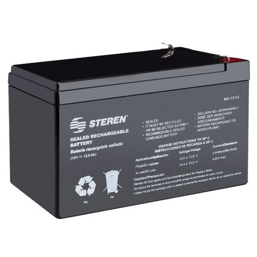 [POW52402] Batería Sellada Steren BR-1212 12V 12.000mAh