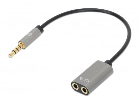 [ACC700206] Adaptador De Audio Manhattan 356107 3.5mm Macho - 2x 3.5mm Hembra