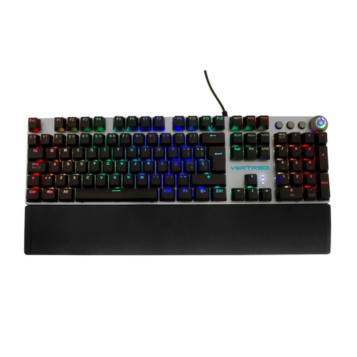 [ACC700210] Teclado Gamer Vortred Resistance RGB Teclado Mecánico Alámbrico Negro/Blanco Español