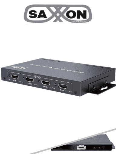 [MNS36379] Saxxon lkv401ms- switch de video hdmi de 4 entradas y 1 salida/ resolución 1080p@60hz/ múltiples modos de vista: modo dual y 3 m