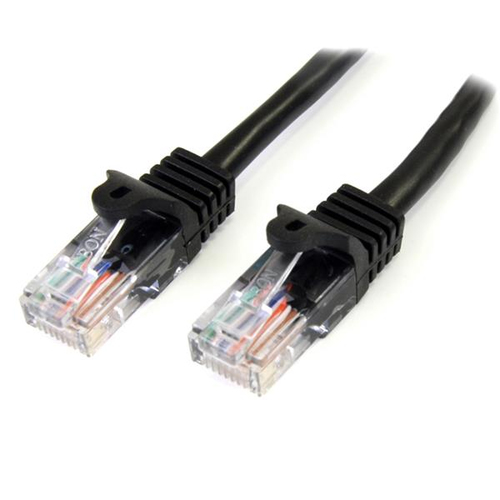 [WIR3802] Cable 1m negro red 100mbps cat5e ethernet rj45 snagless