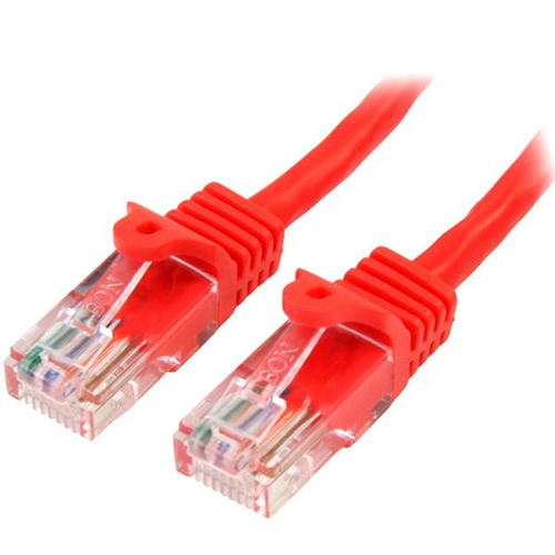 [WIR3803] Cable 1m rojo red 100mbps cat5e ethernet rj45 snagless