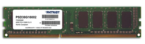 [SNR85661] Memoria RAM Patriot Signature Line DDR3 1600MHz 8GB Non-ECC CL11