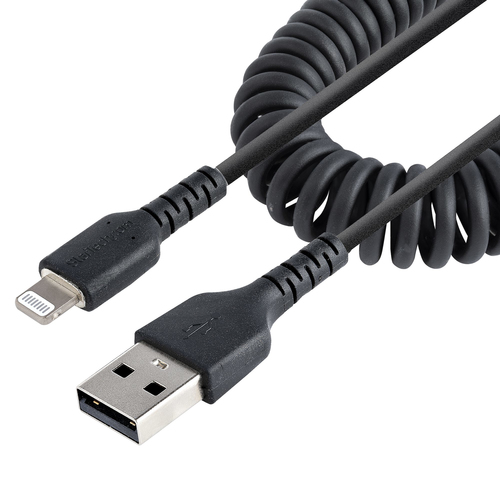 [WIR3837] Cable 50cm usb a lightning mfi en espiral carga de iphone