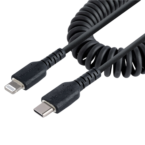 [WIR3839] Cable 50cm usb-c lightning mfi en espiral usb tipo c iphone
