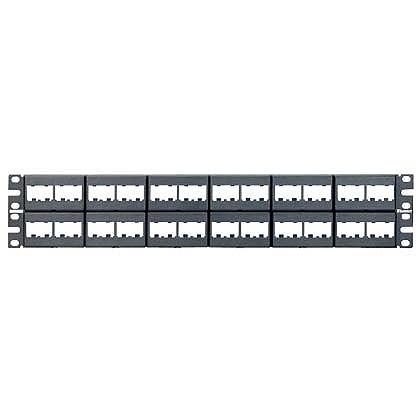[WIR3853] Panel de parcheo modular mini-com (sin conectores), plano, sin blindaje, de 48 puertos, 2 ur