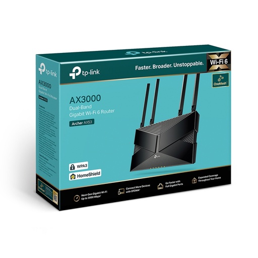 [NET5440] Router tp-link dual band ax3000 archer ax53 wifi6 velocidad gigabit de última generación -