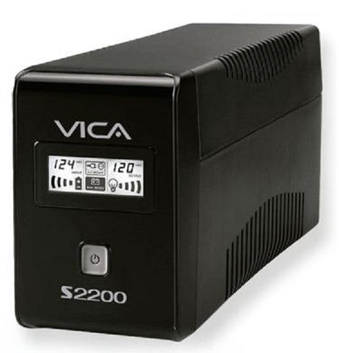 [POW52584] VICA No Break S2200 Fuente de alimentación continua, Negro