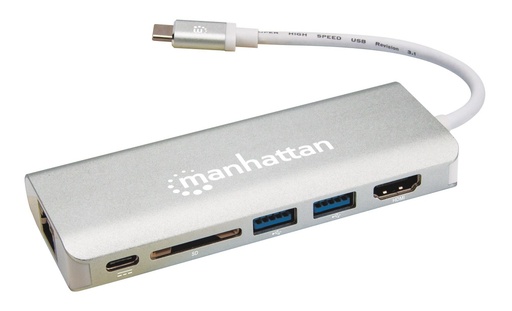 [ACC700412] Hub USB 3.1 Manhattan USB C Macho - 2x USB A 1x UBS C 1x HDMI Hembra 40000 Mbit/s