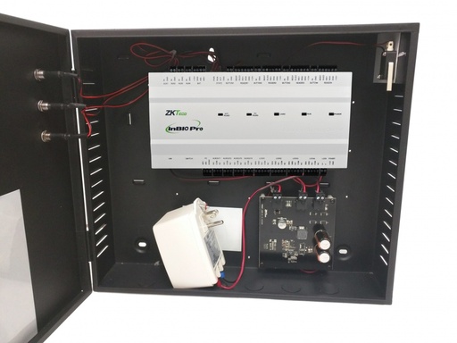[SEC9580] Zkteco inbio260prob - panel de control de acceso avanzado con gabinete y fuente / 2 puertas / 20 mil huellas / push / 36 meses d