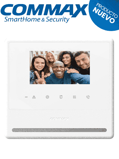 [MNS36571] Commax cdv43y - monitor para video portero commax de 4.3 pulgadas, soporta 2 frentes de calle y auricular 29041/ conexión a 4 hi