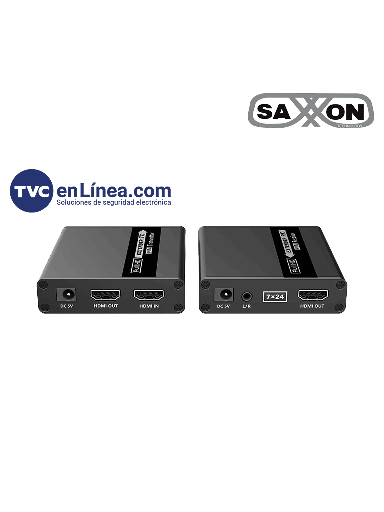 [AUD71237] Saxxon lkv223 - kit extensor de video hdmi/ resolucion 1080p/ 60 hz/ hasta 70 metros con cat6/ 6a/ 7  cero latencia/ loop hdmi/ 