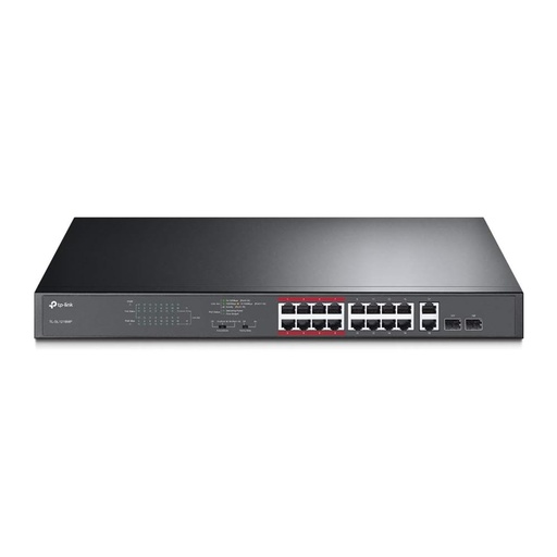 [NET5534] Switch TP-Link Fast Ethernet TL-SL1218MP 16 Puertos 10/100 + 2 Puertos Gigabit Ethernet + 2 SFP 7.2Gbit/s 8000 Entradas No Administrable 