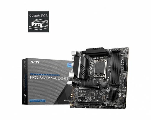 [MOB70080] Tarjeta Madre MSI Micro-ATX PRO H610M-G DDR4 S-1700 Intel H610 HDMI 64GB DDR4