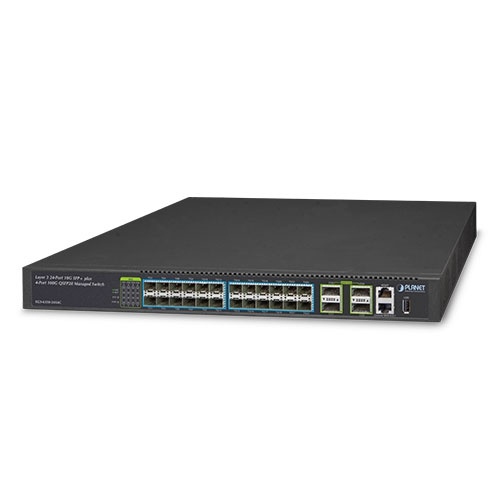 [SEC9761] Switch administrable capa 3 24 puertos 10g sfp+, 4 puertos 100g qsfp28