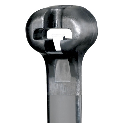 [WIR3960] Cincho de nylon 6.6 dome-top®, con lengüeta de bloqueo de acero inoxidable, 203 mm de largo, color negro, exterior resistente a 