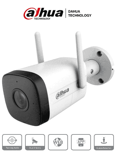 [SEC9804] Dahua ipc-hfw1230dt-stw  - camara ip bullet wifi de 2 megapixeles/ lente de 2.8 mm/ 100 grados de apertura/ ir de 30 metros/ h.2