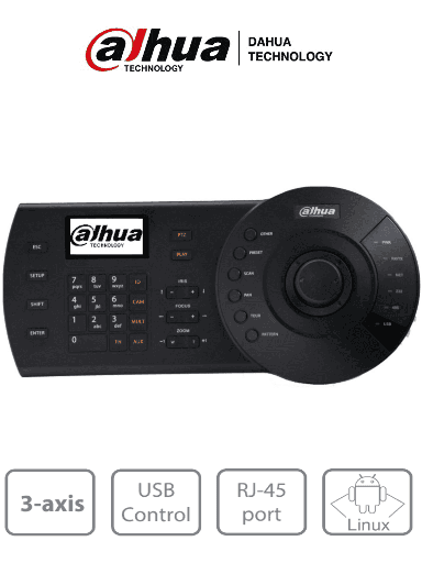 [KNM181202] Dahua nkb1000-e - teclado controlador ip con joystick para ptzs analogicas e ip/ control de dvrs y nvrs/ pantalla lcd/ rj-45/ rs