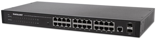[NET5580] Switch Intellinet Gigabit Ethernet 560917, 24 Puertos 10/100/1000Mbps + 2 Puertos SFP, 52 Gbit/s, 8000 entradas - Administrable