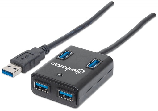 [ACC700475] Hub USB 3.0 Manhattan 162296 Super Speed De 4 Puertos